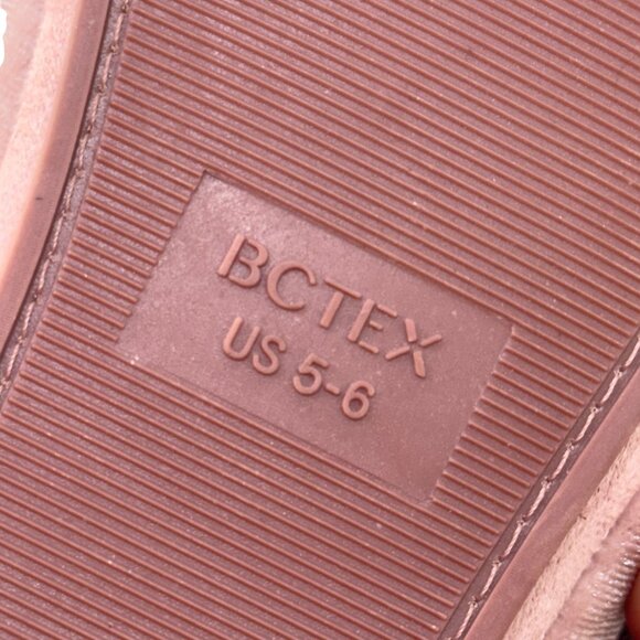 BCTEX COLL Luxury Pink Vegan Fur Pom Pom Slippers US Size 5/6 - Picture 3 of 11